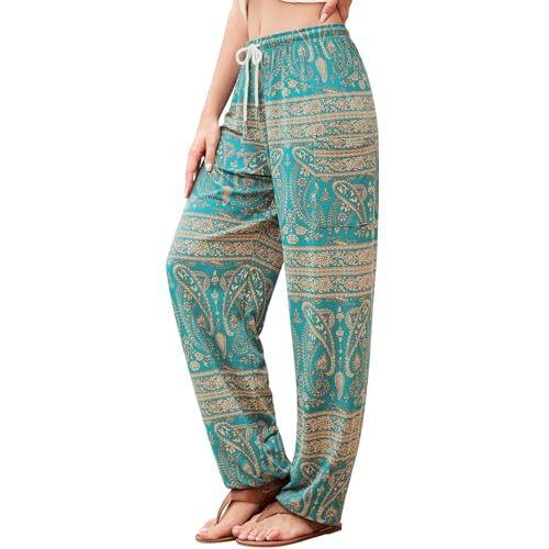 QIANXIZHAN Women's Harem Pants, Hippie Palazzo Boho Joggers Yoga Clothes