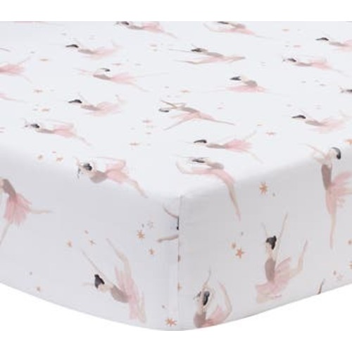 Ballerina Baby Breathable 100% Cotton Fitted Crib Sheet