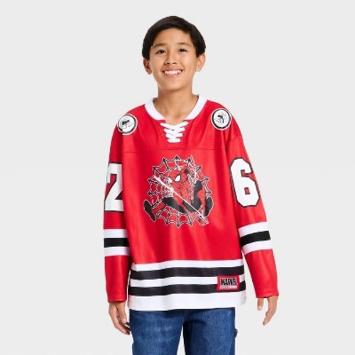 Boys' Spider-Man Hockey Jersey - Red XS