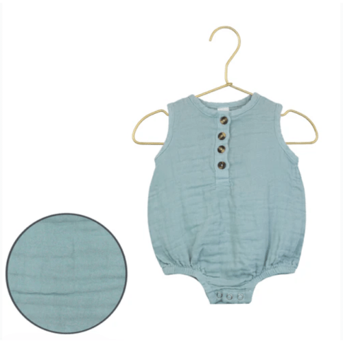 Cloud Muslin™ Bubble Romper - Steel - NB to 3 months
