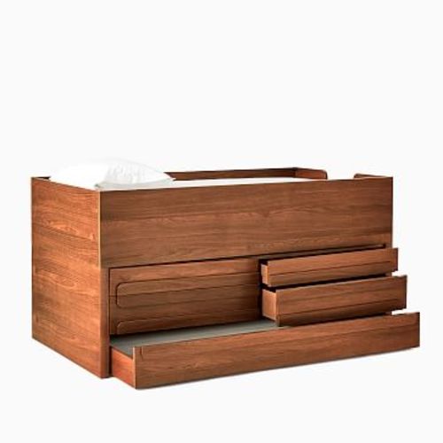 Gemini Captains Bed, Twin, Walnut, WE Kids