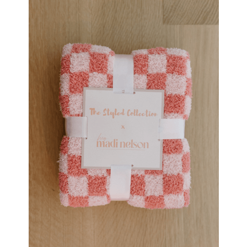 Pre Order 3-16 - TSC x Madi Nelson: Children's Mini Checkered Buttery Blankets