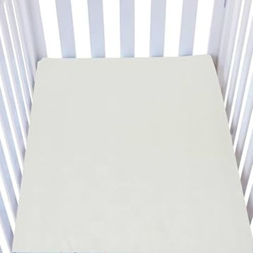 Knlpruhk Silk Pack and Play Sheet/Mini Crib Sheet 27" x 39" Surface (100% Pure Mulberry Silk) – 5" Deep Pocket (Satin) for Baby Hair 19 Momme 6A High Grade Fibers Ultra Soft Smooth White