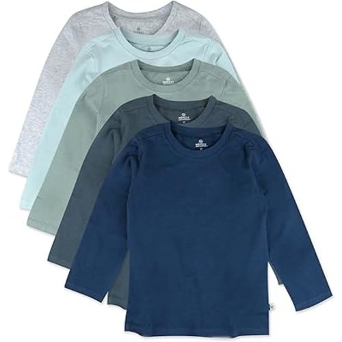 HonestBaby Multipack Long Sleeve T-shirts Tee 100% Organic Cotton Baby, Toddler, Kids, Boys, Girls