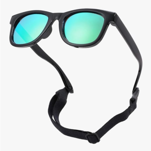 COASION Bendable Flexible Polarized Newborn Baby Sunglasses with Strap for Infant Boys Girls Age 0-12 Months CA8042