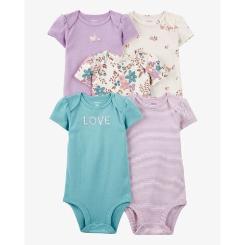 Baby 5-Pack Floral Short-Sleeve Bodysuits - Carter's | Carter's