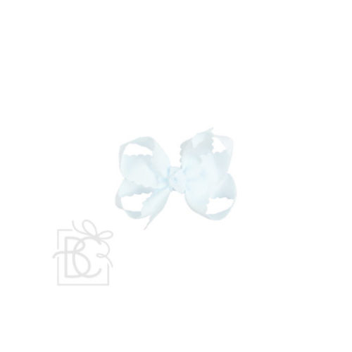 Scalloped Edge Grosgrain Hair Bow - Beyond Creations
