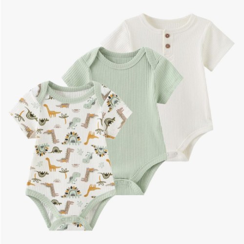 Baby Bodysuit Boy Girl Clothes Soft Newborn Infant Outfit Short Sleeve Romper