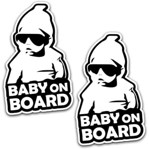 Baby on Board Sticker for Cars (Pack of 02) Baby on Board Reflective Decal Print and Cut Digital Printed, Baby on Board Sign