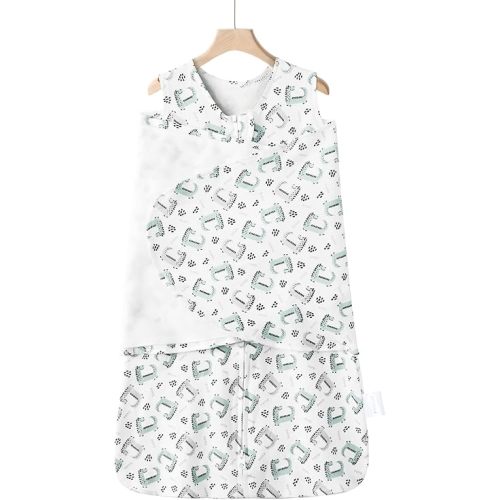 Swaddle-Blanket Baby Girl & Boy Swaddles Newborn Infant Transition 100% Cotton Wrap Blankets, 3-Way Adjustable Wearable Blanket, TOG 1.0 (Little Monster, 0-3 Month)