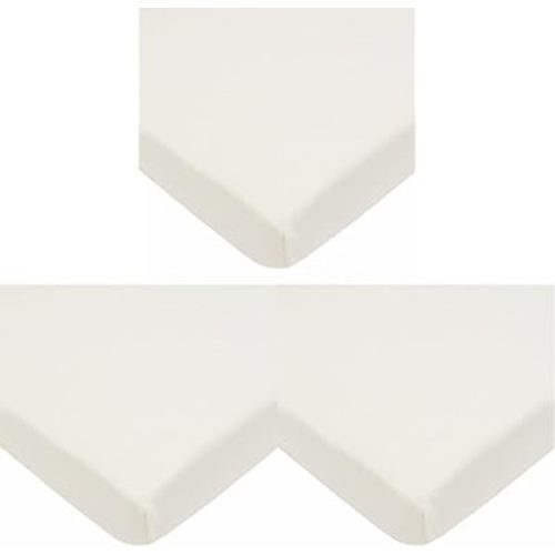 American Baby Company 100% Natural Cotton Value Jersey Knit Fitted Portable/Mini-Crib Sheet, Ivory, Soft Breathable, for Boys and Girls (Pack of 3)