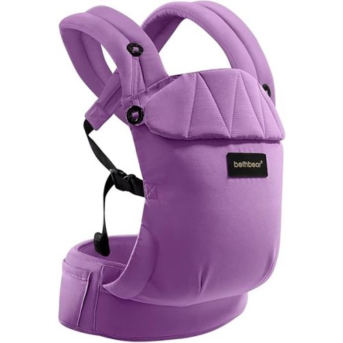 Baby Carrier for Newborn to Toddler 7-45 lbs with Natural Material, Ergonomic Design,Versatile and Adjustable,Hands Free for Moms&Dads,Purple