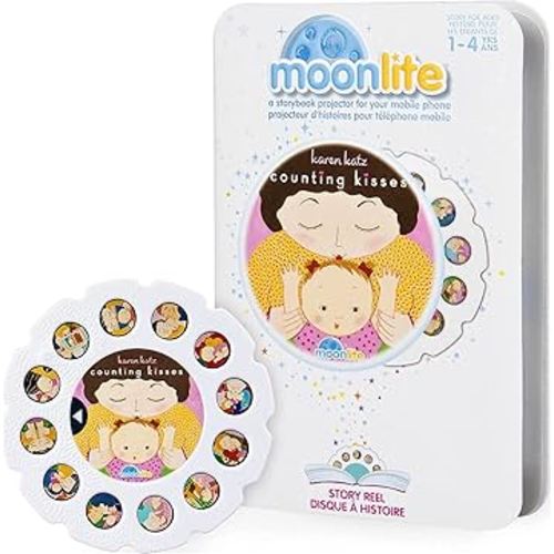 Moonlite Storybook Reels for Flashlight Projector, Kids Toddler | Counting Kisses | Single Reel Pack Story for 12 Months and Up