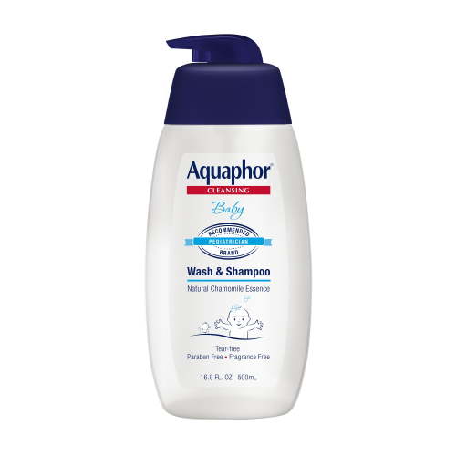 Aquaphor Baby Wash & Shampoo, Fragrance Free and Tear Free for Baby's Sensitive Skin, 16.9 fl oz
