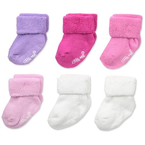 Little Me Baby Girls' 6 Pack Variety Socks
