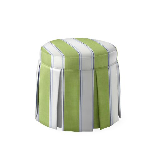 Harrison Round Stool - Skirted | Serena and Lily