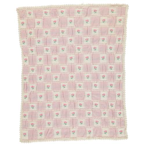 Bebe Organic Rosette Blanket, Vintage Rose