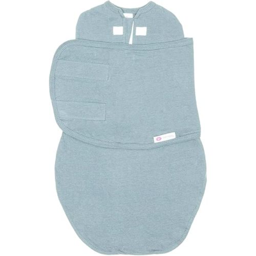 embé 2-Way Starter Baby Swaddle, 6-14 lbs, Newborn Swaddle Sack 0-3 Months, Zip & Velcro Swaddle 0-3 Months Baby Swaddles Wrap, Hip Healthy, Infant Swaddle - Sea