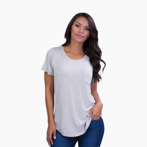 Belly Bandit Perfect Nursing Tee - Heather Grey, Small
