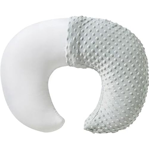 Nursing Pillow and Positioner with Cover for Breastfeeding and Bottle Feeding, Propping Baby, Tummy Time, Baby Sitting Support, Awake-Time Support (Sea Foam, 22" x 17.7" x 5.9")