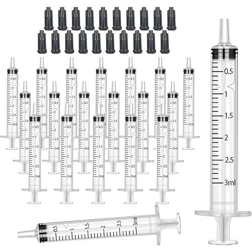 3ml Syringes with Caps (20 Pack)