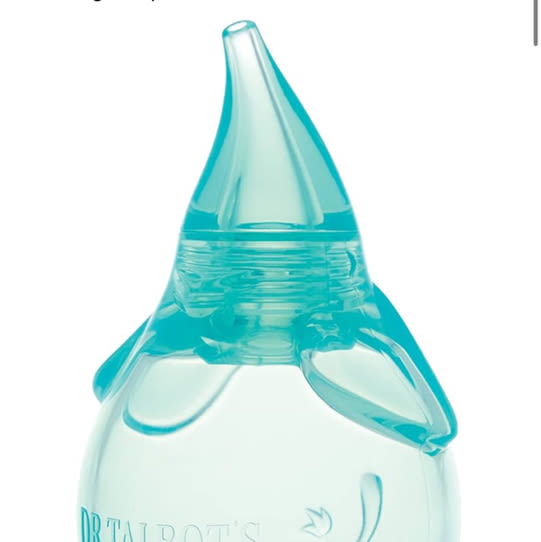 Dr. Talbot's Nasal Aspirator for Babies - Silicone - with Storage Case - Blue Elephant
