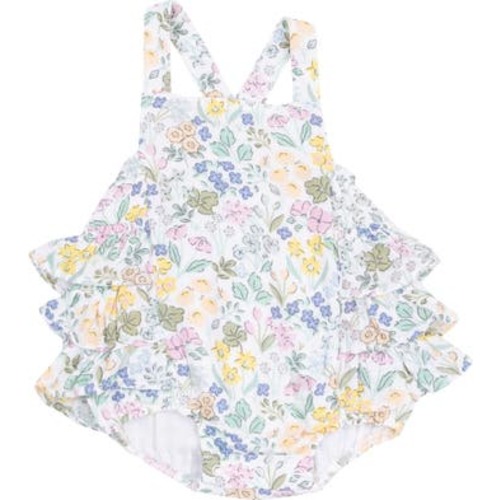 Samantha Floral Organic Cotton Muslin Bodysuit, 6-12M