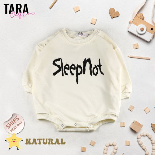 SleepNot Baby Romper, SleepNot Heavy Metal Rock and Roll Baby Bodysuit, Rock and Roll Baby Sweater, Baby Shower Gift, 2000500