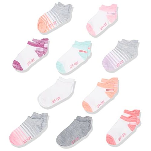 Hanes Baby and Toddler, Non-Slip Grip Ankle Socks, Boys' and Girls', Multipacks