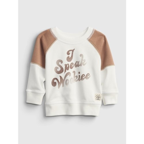 babyGap | Star Wars™ Wookie Graphic Crewneck Sweatshirt in new off white, size: 0-3 M