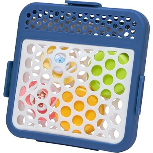 Dishwasher Basket for Small Bottle Parts, Pacifiers, and Accessories, Silicon Basket for Clean, Store and Organize Small Items, BPA-free, Blue