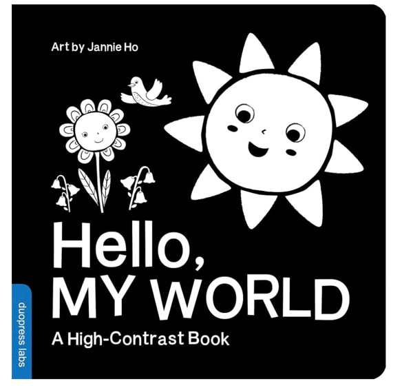 High Contrast Baby Book Set: 4 Board Books for Newborns