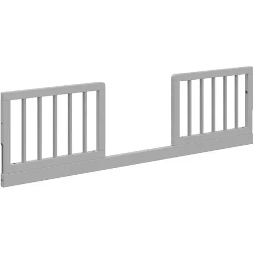Universal Toddler Safety Guardrail Kit-Dowel (Pebble Gray) - GREENGUARD Gold Certified, Safety Guardrail for Convertible Crib Conversion to Toddler Bed, Includes 2 Guardrails and 1 Stretcher Bar