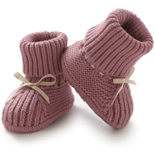 mimixiong Baby Booties Newborn Infant Sock Shoes Hand Knitting Crochet Boy and Girl Cozy Shoes