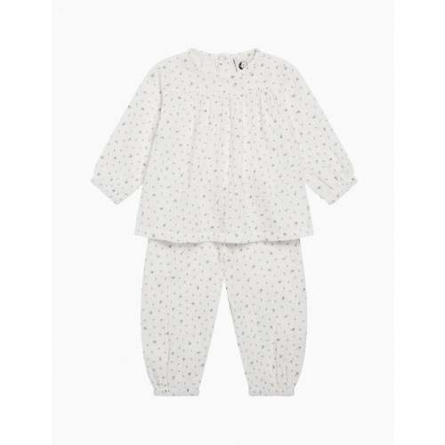 Kids Balloon Set in White Muslin (1-2)