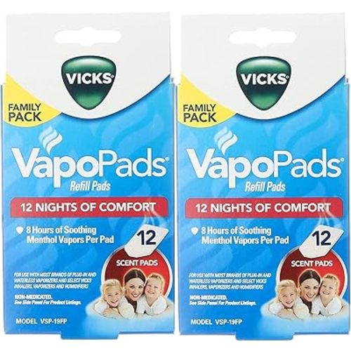 Vicks Vapo Pad Family Pack, 12 Count (Pack of 2)