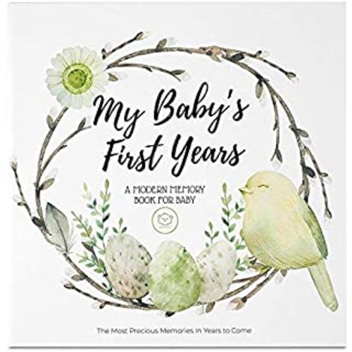Keepsake Baby Memory Book for Baby Boy or Girl – Timeless Baby First 5 Year Baby Book – A Milestone Book to Record Every Event from Birth to Age 5 – Gender Neutral Baby Journal Scrapbook Photo Album