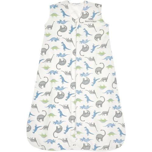HALO Sleepsack, 100% Cotton Wearable Blanket, Swaddle Transition Sleeping Bag, TOG 0.5, Watercolor Dinos, Medium, 6-12 Months