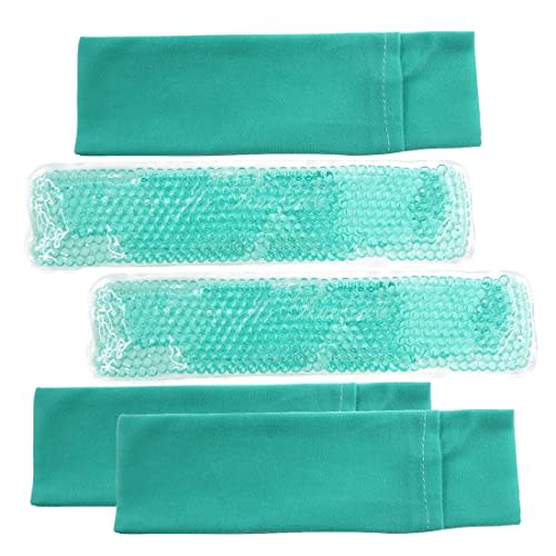 Perineal Cooling Pad, Postpartum Cold Packs Gel Bead Ice Pack Cold Therapy for Women After Pregnancy and Delivery, 2 Ice Pack and 3 Cover (Teal)