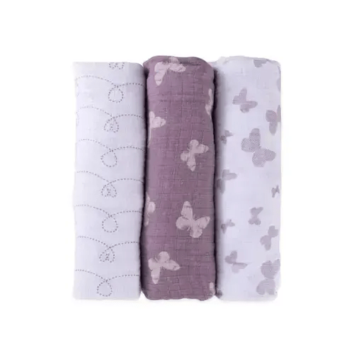 Unisex Cotton Muslin Swaddle Blanket 3 Pack - Baby
