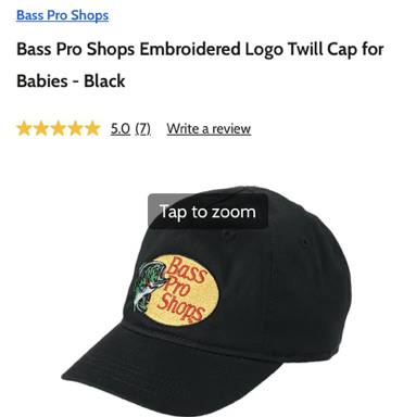 Bass Pro Shops Embroidered Logo Twill Cap for Babies | Bass Pro Shops