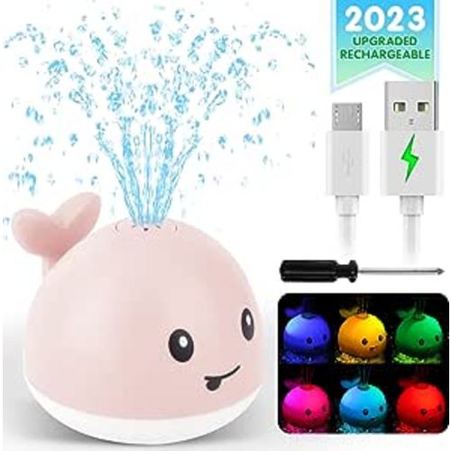 Amazon.com: 2023 Upgraded Baby Bath Toys, 1500 mAh Rechargeable Bath Toys with Double Layer Waterproof, Light Up Whale Spray Water Bathtub Toys for Toddlers Infant Kids Boys Girls, Pool Bathroom Baby Toy : Toys & Games
