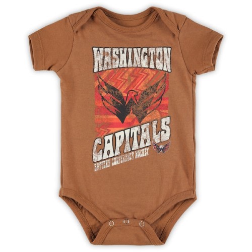 Newborn & Infant Washington Capitals Brown Hip To The Game Bodysuit