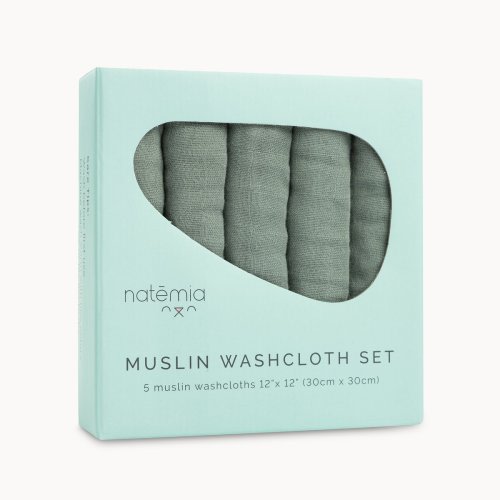 Ultra Soft Muslin Bamboo Washcloths- 5 Pack