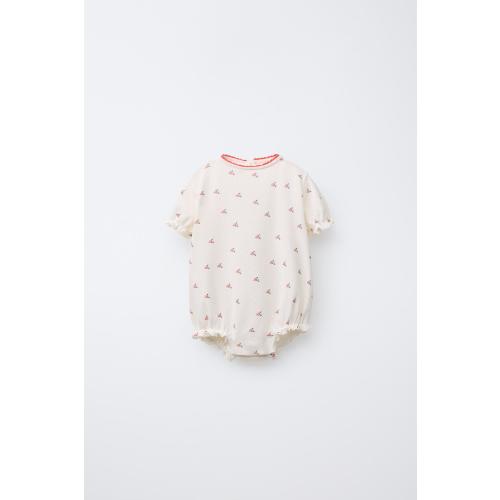 FLORAL BODYSUIT - Light ecru | ZARA Canada