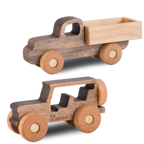 Personalized Wooden Toy Cars Set, Toddler Toy Gift for Boys, 1st Birthday, Baby Boy Gift, Baby Wooden Sensory Toys, Christmas Gift for 2 Year Old