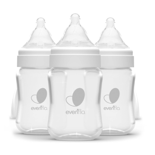 Evenflo Glass Balance Wide-Neck Anti-Colic, 3 Pack - 6 Oz