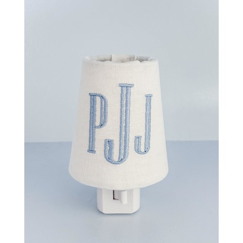 Custom Embroidered Boy Engraved  Monogram Nightlight | Nursery, Kids Room, Kitchen Light, Bathroom Light | Preppy Decor | Personalized Gift