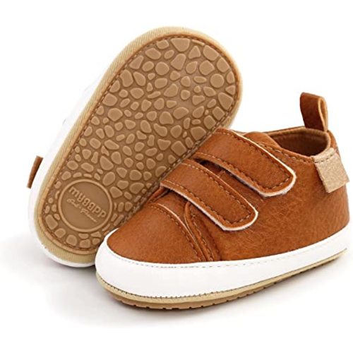 Baby Boys Girls Shoes Non-Slip Rubber Sole High-Top PU Leather Sneakers Infant First Walking Shoes Toddler Crib Shoes Newborn Loafers Flats