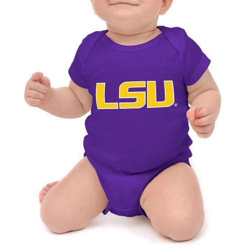 Little King NCAA Short Sleeve Romper-Big Logo 100% Cotton-Sizes 0-3M 6M 12M 18M